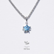 Chapter Thirteen-Swiss Blue Topaz Sparkle Star Necklace