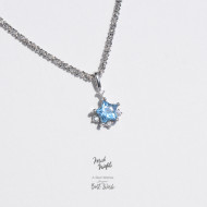 Chapter Thirteen-Swiss Blue Topaz Sparkle Star Necklace