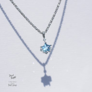 Chapter Thirteen-Swiss Blue Topaz Sparkle Star Necklace