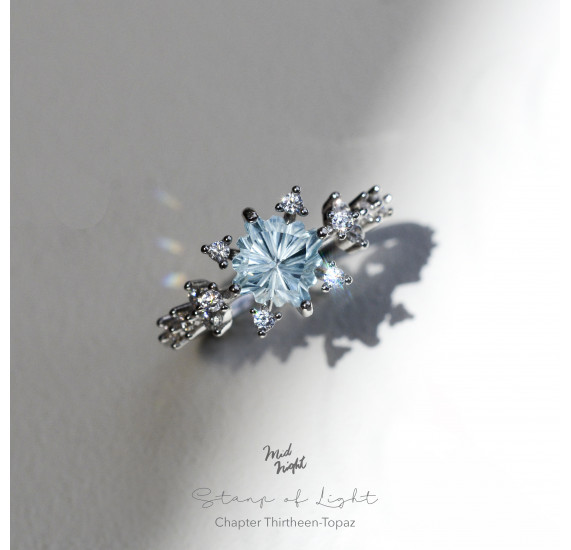 Chapter Thirteen-Blue Topaz Stamp Ring