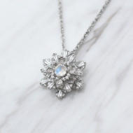 Limited Collection-Moonstone Snowflake Necklace 