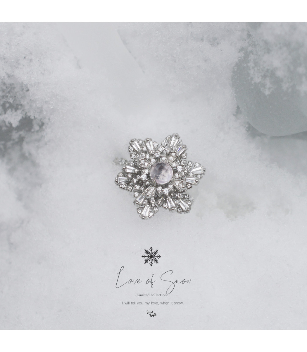 Limited Collection-Rose Stone Snowflake Ring