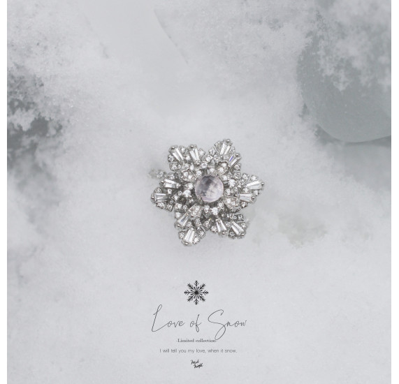 Limited Collection-Rose Stone Snowflake Ring