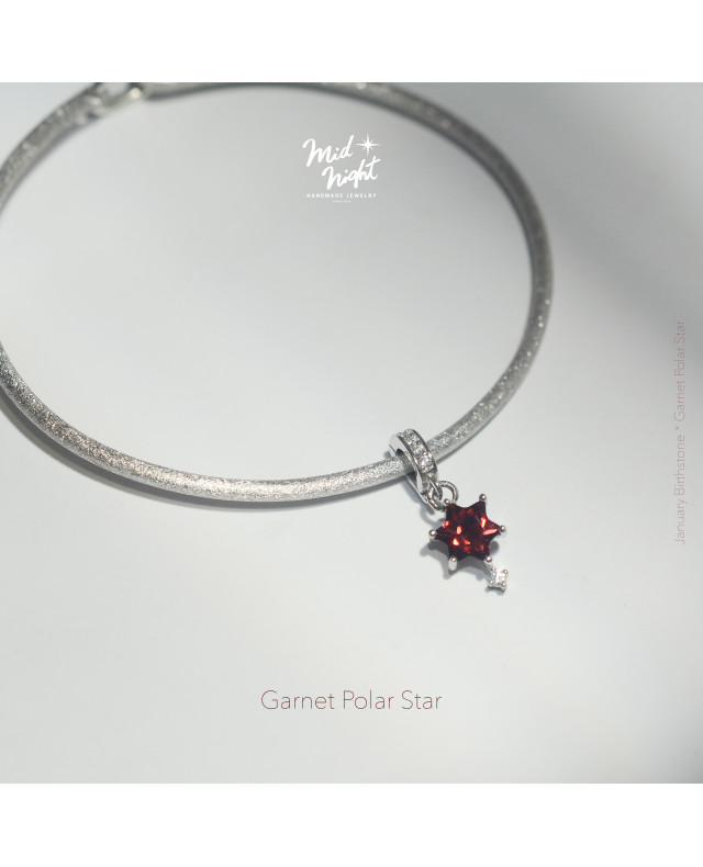 January Birthstone-Garnet Polar Star Two Ways Bangle