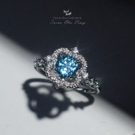 Chapter Thirteen-Swiss Blue Topaz Brilliant Ring 