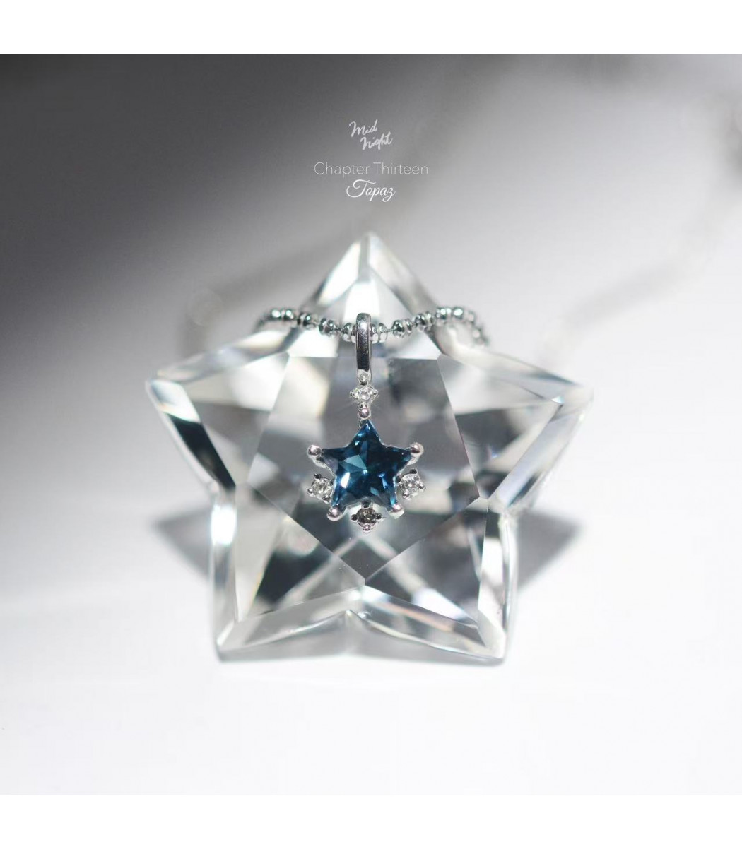 Chapter Thirteen-London Blue Topaz Sparkle Star Necklace