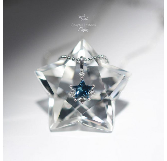 Chapter Thirteen-London Blue Topaz Sparkle Star Necklace