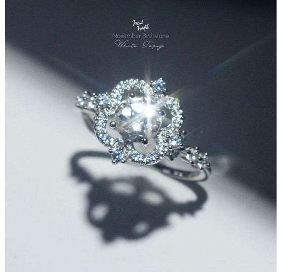 Chapter Thirteen-White Topaz Brilliant Ring 